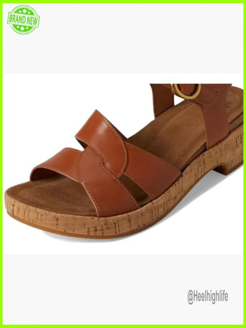 Leather Platform Sandals with Ankle Strap, Casual Open Toe Wedges